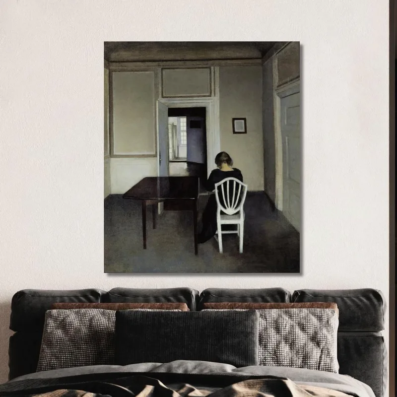Interior With Ida In A White Chair Vilhelm Hammershøi