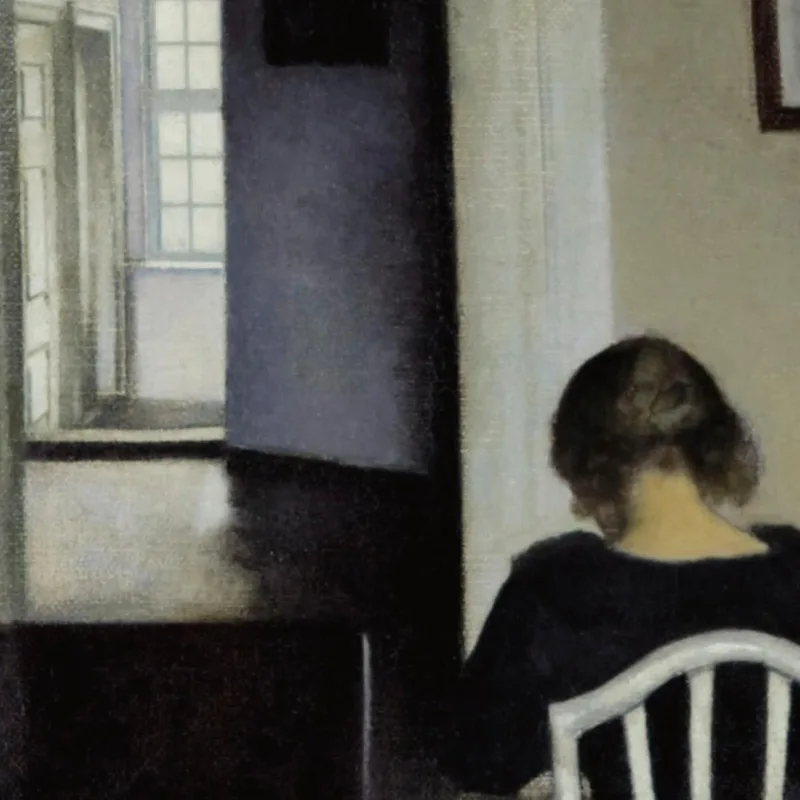 Interior With Ida In A White Chair Vilhelm Hammershøi