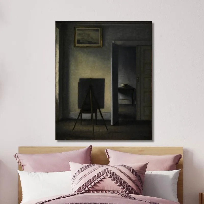 Interno Con Il Cavalletto Dell'Artista Vilhelm Hammershøi