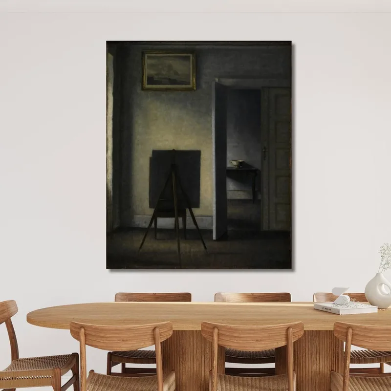 Interno Con Il Cavalletto Dell'Artista Vilhelm Hammershøi