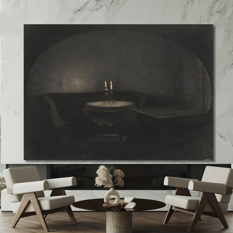 Interno. Luce Artificiale Vilhelm Hammershøi