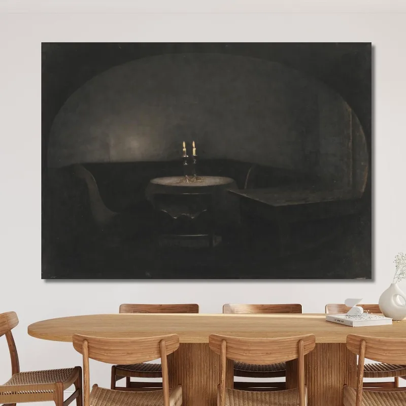 Interno. Luce Artificiale Vilhelm Hammershøi