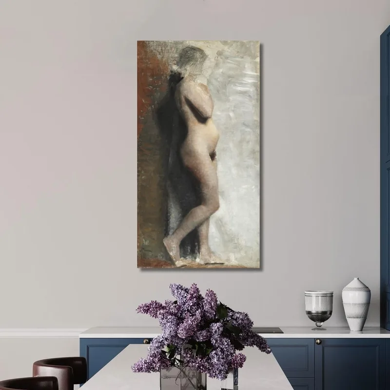 Modèle Féminin Nu. Debout. Profil Vers La Droite Vilhelm Hammershøi