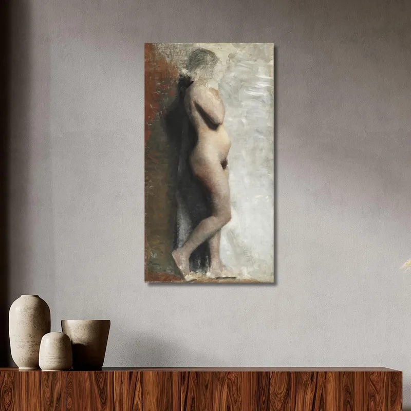 Modèle Féminin Nu. Debout. Profil Vers La Droite Vilhelm Hammershøi