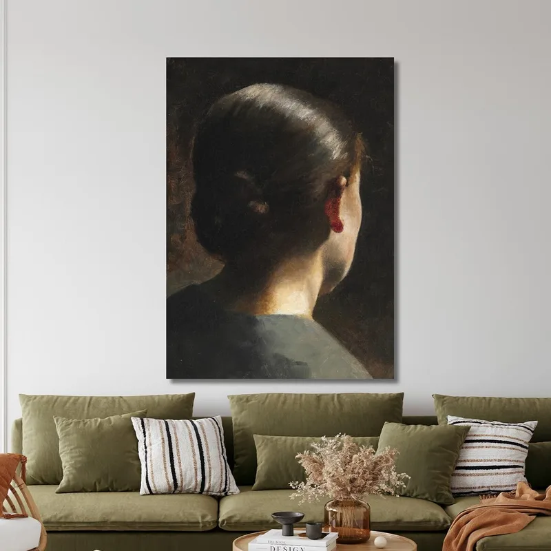 Ritratto Della Sorella Dell'Artista, Anna Hammershøi, Vista Da Dietro Vilhelm Hammershøi
