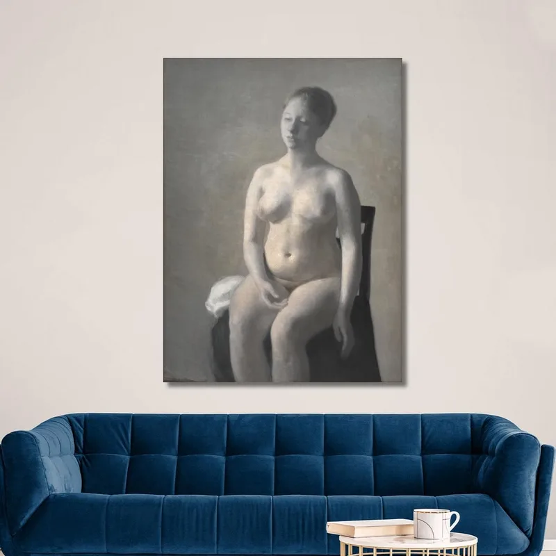 Desnudo Femenino Sentado Vilhelm Hammershøi