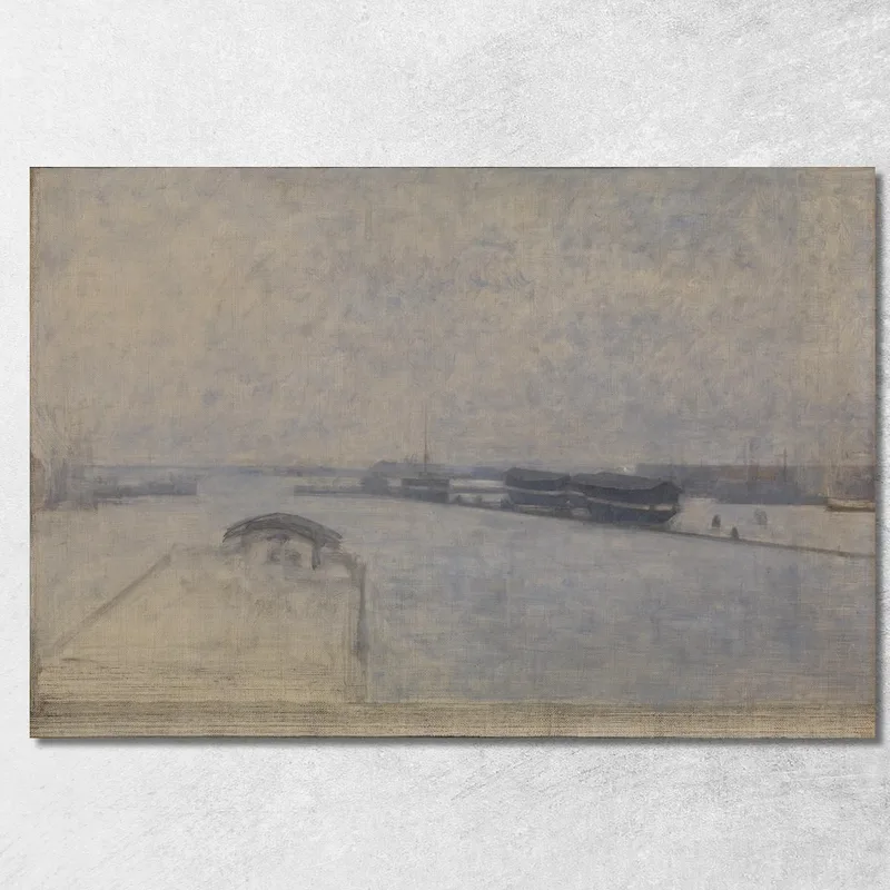 Le Port De Copenhague Vu Depuis Kvæsthusgade Vilhelm Hammershøi tableau impression sur toile