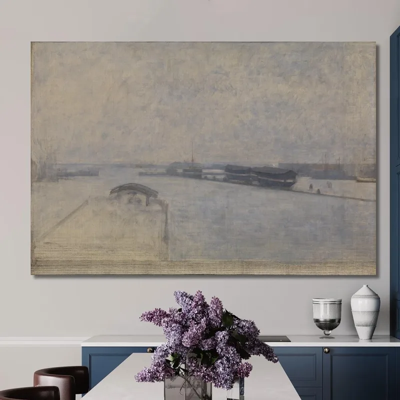 The Harbour Of Copenhagen Seen From Kvæsthusgade Vilhelm Hammershøi