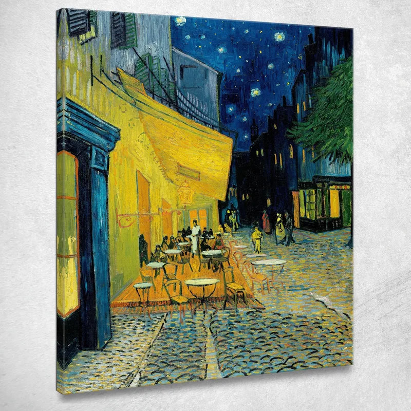 Terrazza del caffè la sera, Place du Forum, Arles Vincent van Gogh quadro stampa su tela