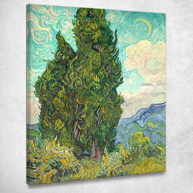 Cipressi Vincent van Gogh quadro stampa su tela