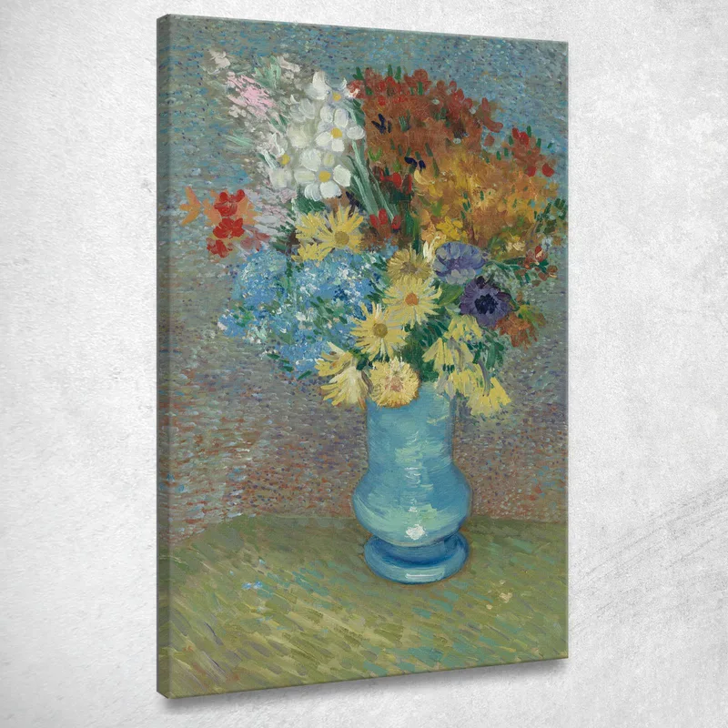 Fiori In Un Vaso Blu Vincent van Gogh quadro stampa su tela