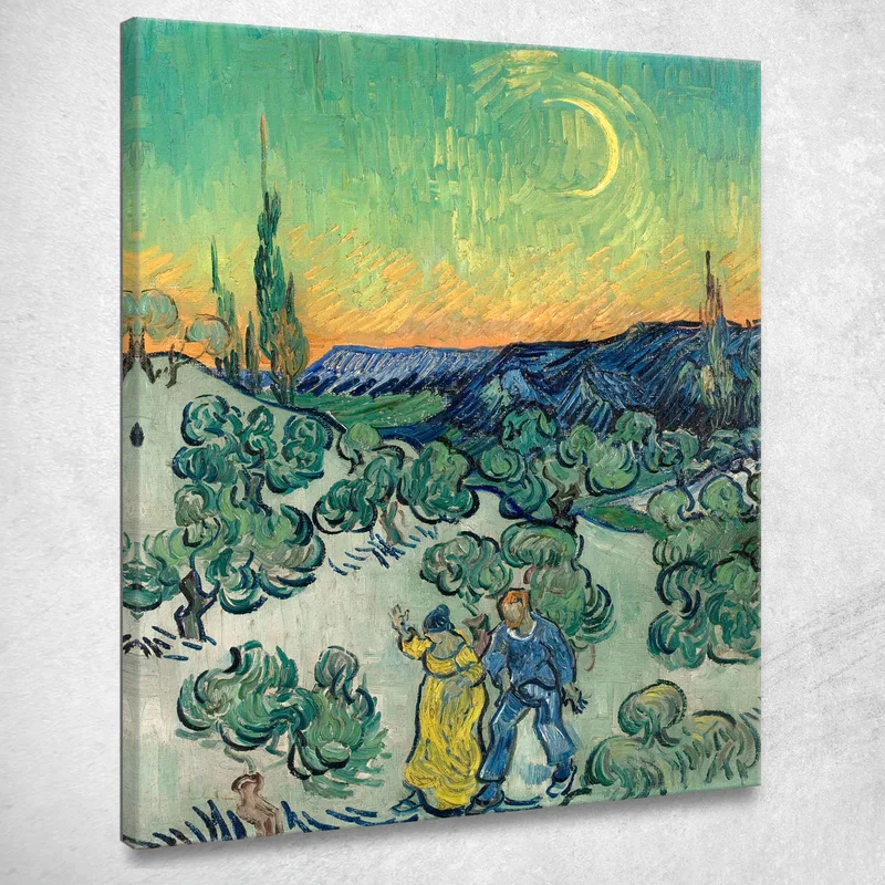 Una Passeggiata Al Crepuscolo Vincent van Gogh quadro stampa su tela