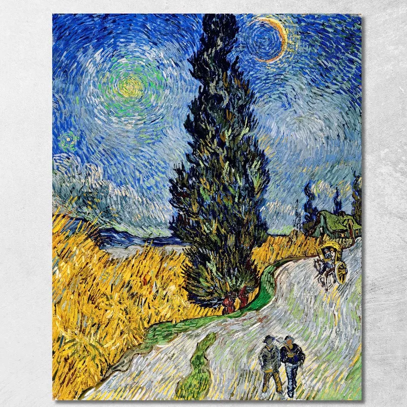 Camino Con Ciprés Y Estrella Vincent van Gogh