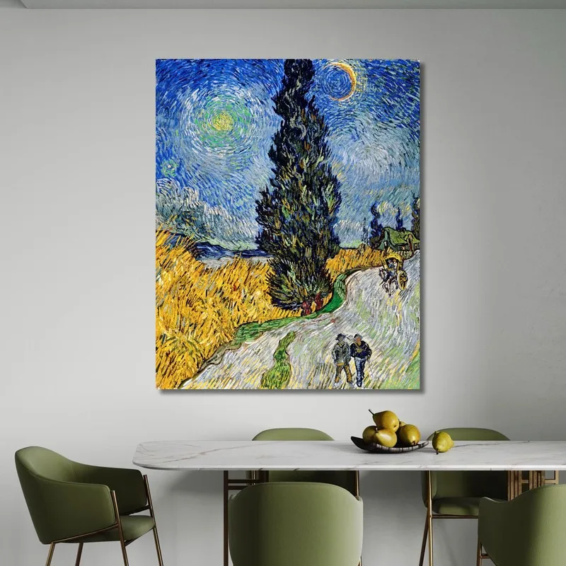 Camino Con Ciprés Y Estrella Vincent van Gogh