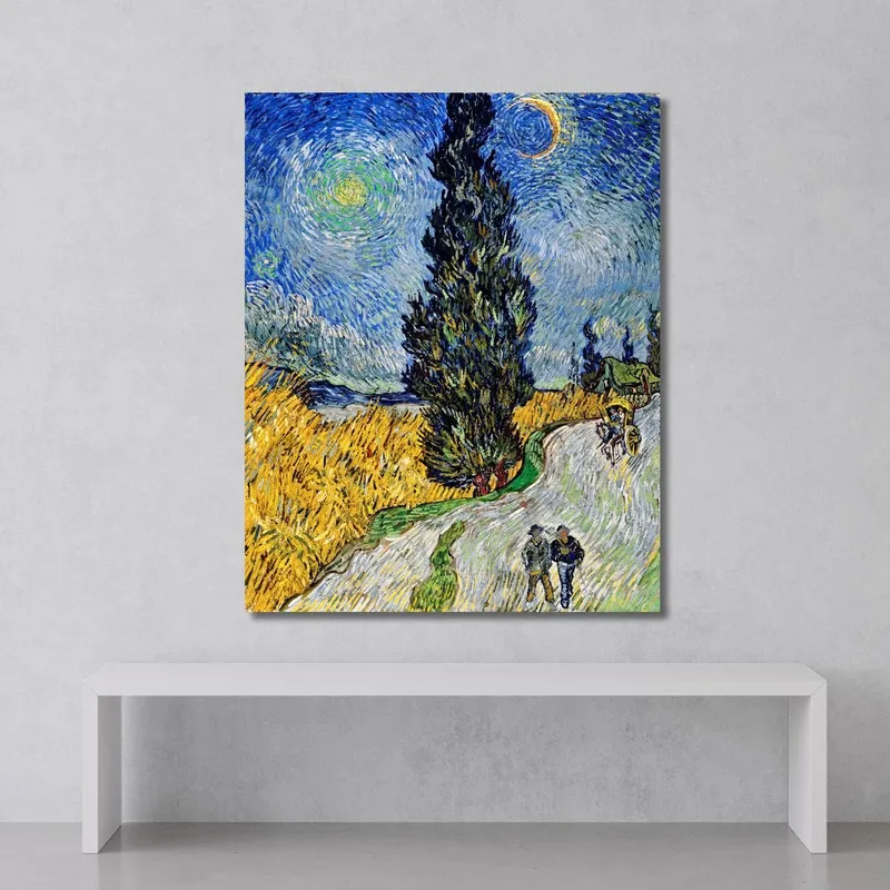 Camino Con Ciprés Y Estrella Vincent van Gogh
