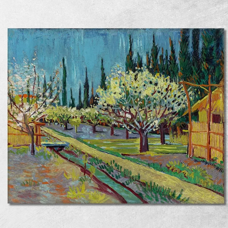 Huerto Bordeado De Cipreses Vincent van Gogh