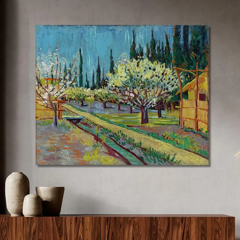 Huerto Bordeado De Cipreses Vincent van Gogh