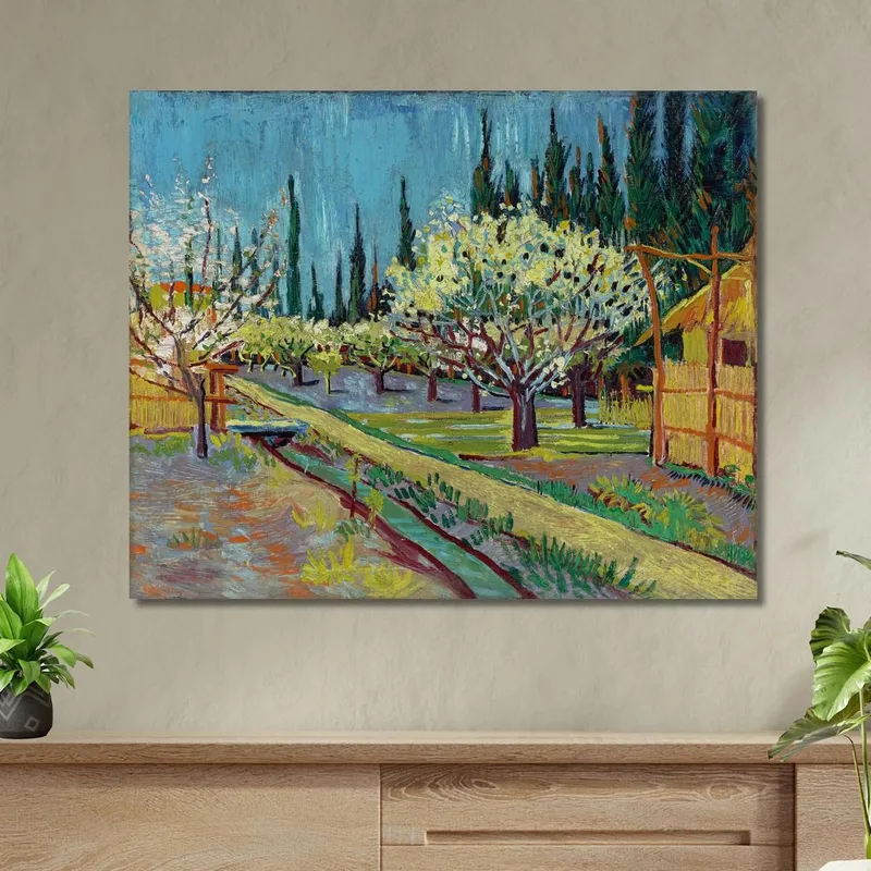 Huerto Bordeado De Cipreses Vincent van Gogh