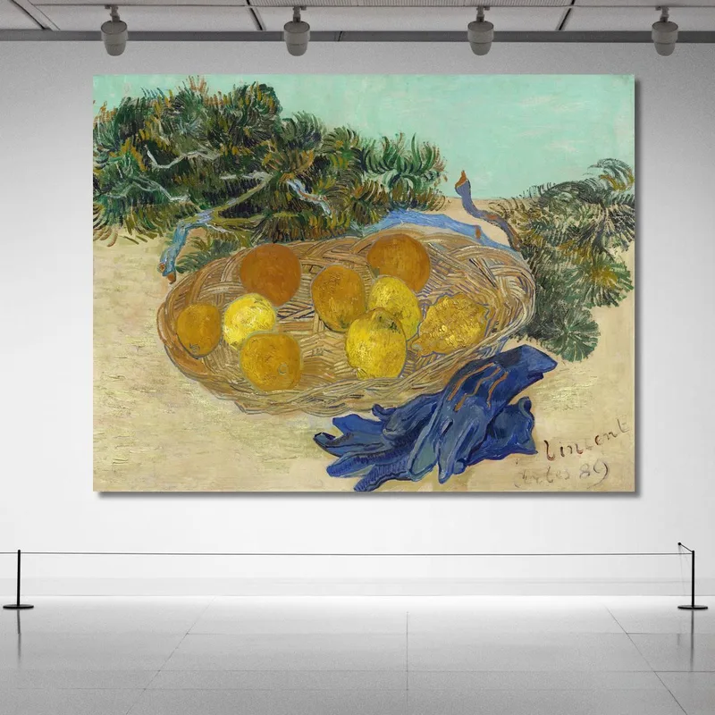 Bodegón De Naranjas Y Limones Con Guantes Azules Vincent van Gogh