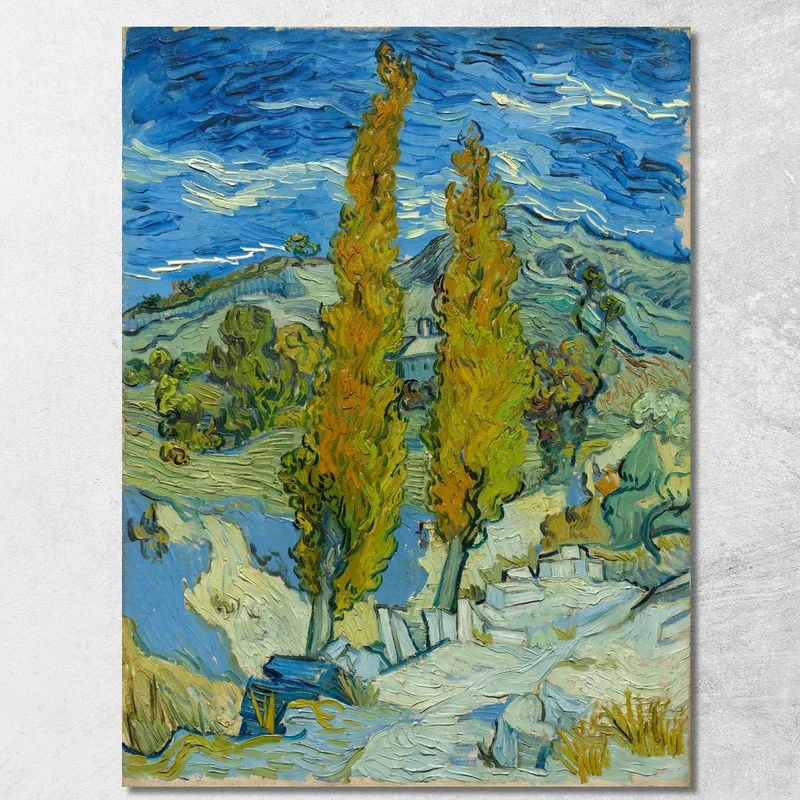 Two Poplars In The Alpilles Near Saint-Rémy Vincent van Gogh