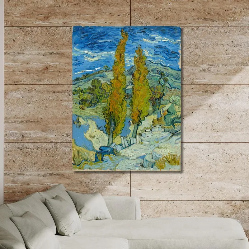 Two Poplars In The Alpilles Near Saint-Rémy Vincent van Gogh
