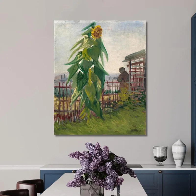 Kleingarten Mit Sonnenblume Vincent van Gogh