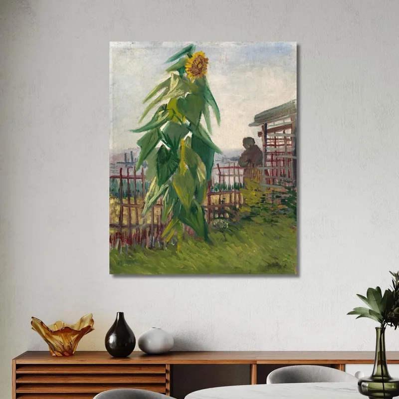 Kleingarten Mit Sonnenblume Vincent van Gogh