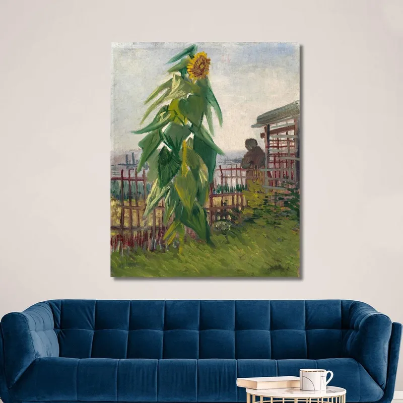 Kleingarten Mit Sonnenblume Vincent van Gogh