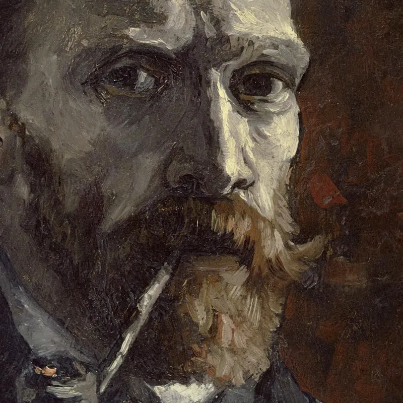 Autorretrato Con Pipa Vincent van Gogh