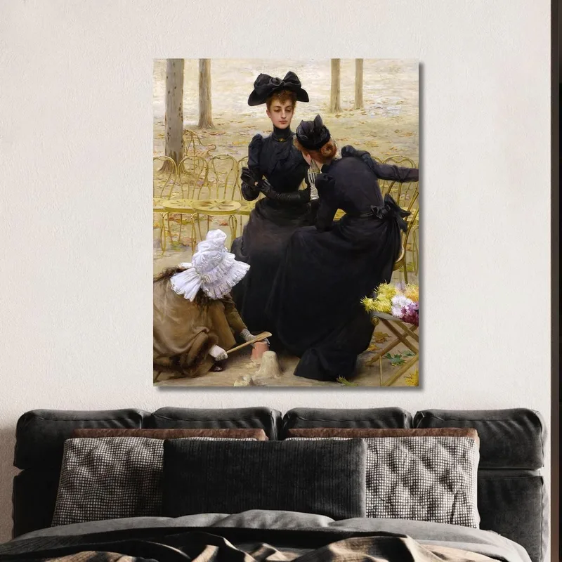 Conversazione Nel Giardino Del Lussemburgo Vittorio Matteo Corcos