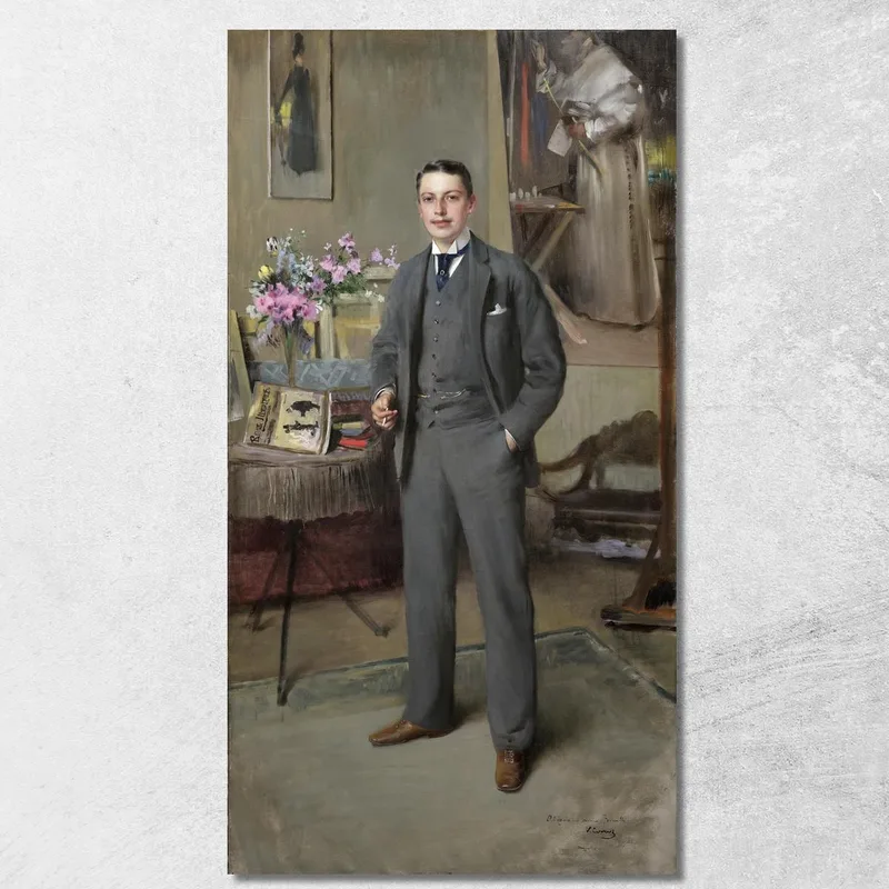 Ritratto Maschile Vittorio Matteo Corcos quadro stampa su tela