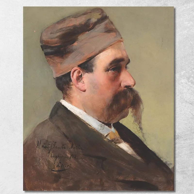 Profil Masculin Avec Chapeau Vittorio Matteo Corcos tableau impression sur toile
