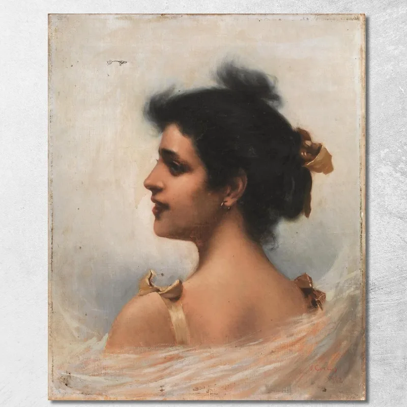 Portrait D'Une Jeune Femme Vittorio Matteo Corcos tableau impression sur toile