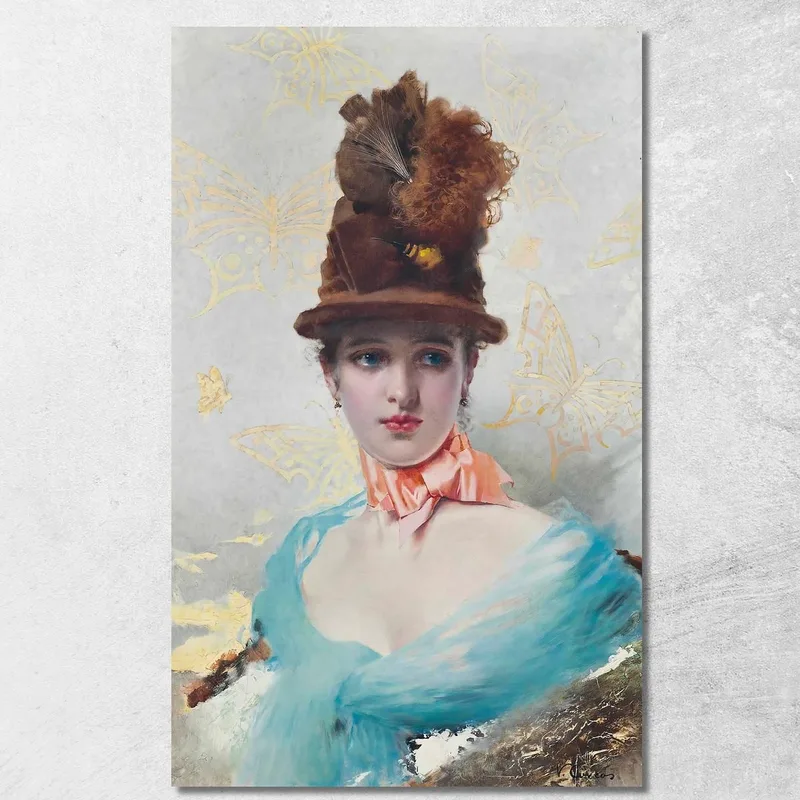 Une Élégante Vittorio Matteo Corcos tableau impression sur toile