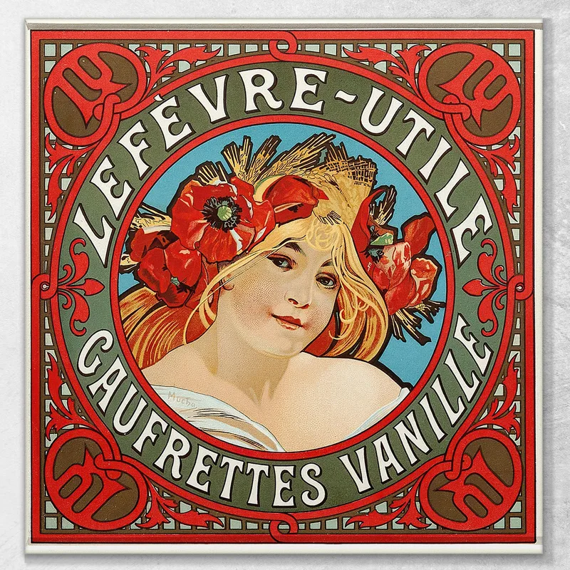 Lefèvreutile Vanillewaffeln Alphonse Mucha