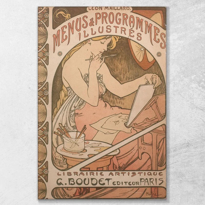 Illustrierte Menüs Und Programme Alphonse Mucha