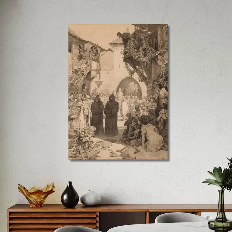 Kaiser Lothar Und Papst Innozenz Alphonse Mucha
