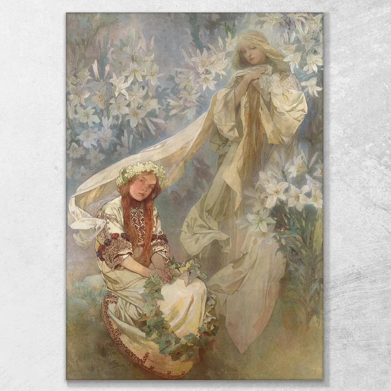 Madonna Mit Den Lilien 1905 Alphonse Mucha