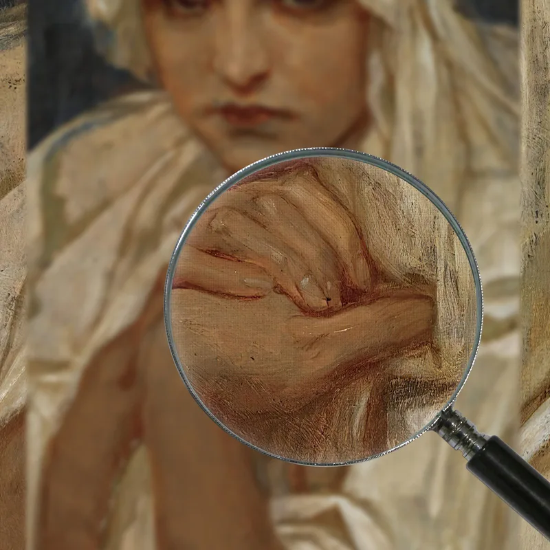Portrait D'Une Jeune Fille Alphonse Mucha