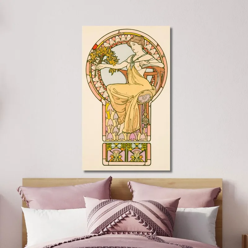 Mujer Sentada Nº 48 Alphonse Mucha