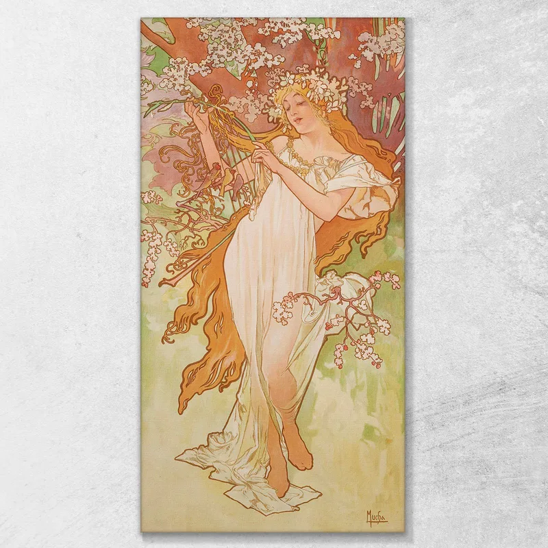 Temporada De Primavera De Cuatro Alphonse Mucha