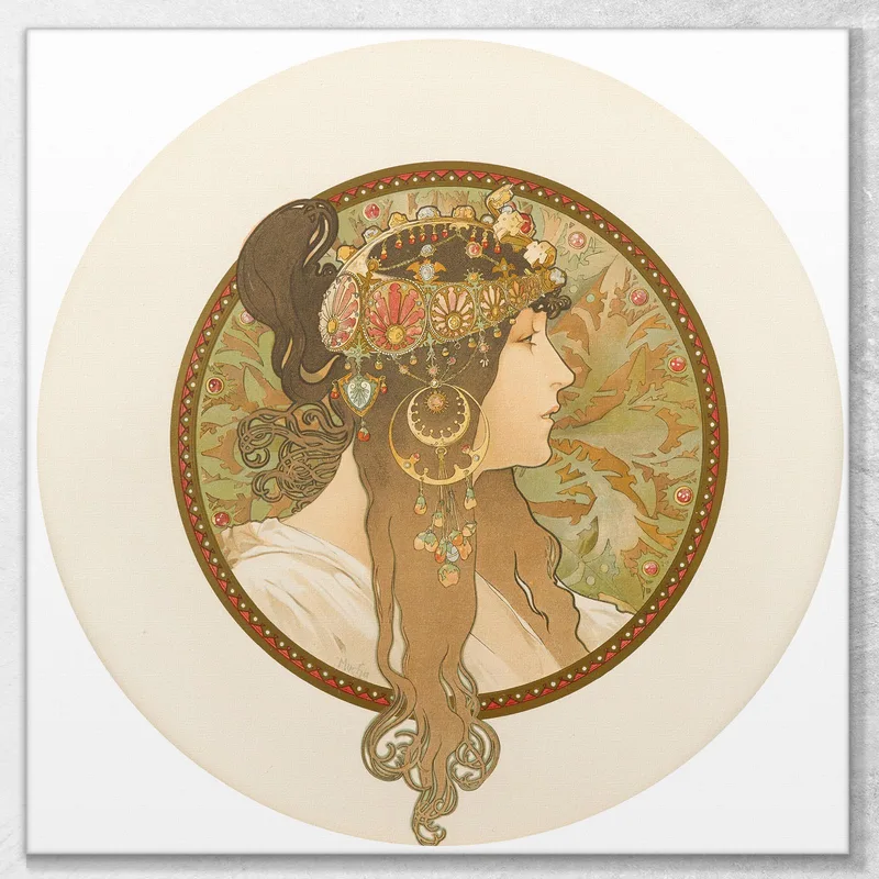 Cabezas Bizantinas Morenas Alphonse Mucha