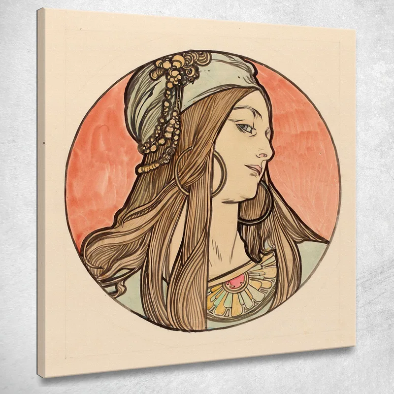 Vetrata Per La Facciata Della Boutique Fouquet 3 Alphonse Mucha quadro stampa su tela