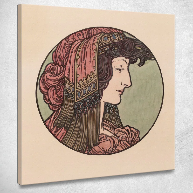 Vetrata Per La Facciata Della Boutique Fouquet 5 Alphonse Mucha quadro stampa su tela