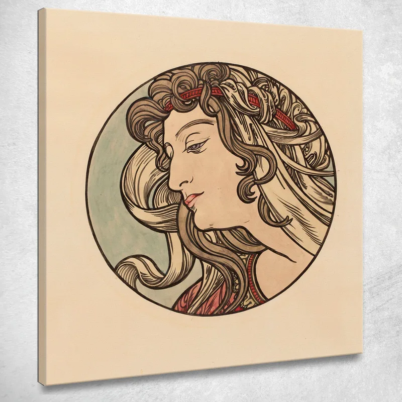 Vetrata Per La Facciata Della Boutique Fouquet 6 Alphonse Mucha quadro stampa su tela