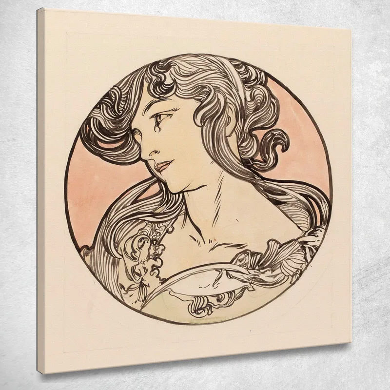 Vetrata Per La Facciata Della Boutique Fouquet 8 Alphonse Mucha quadro stampa su tela