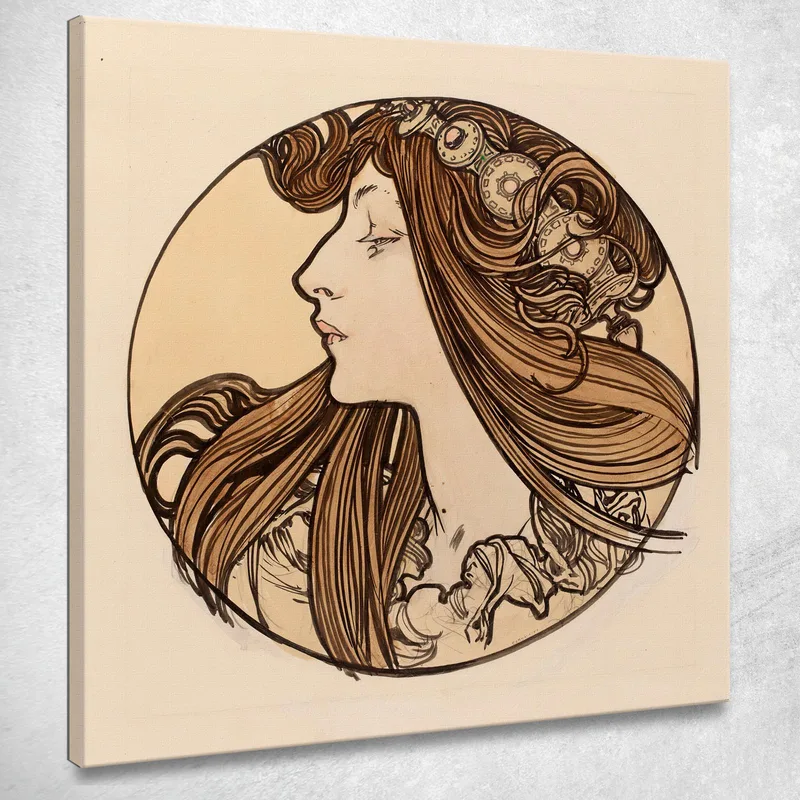 Vetrata Per La Facciata Della Boutique Fouquet 9 Alphonse Mucha quadro stampa su tela