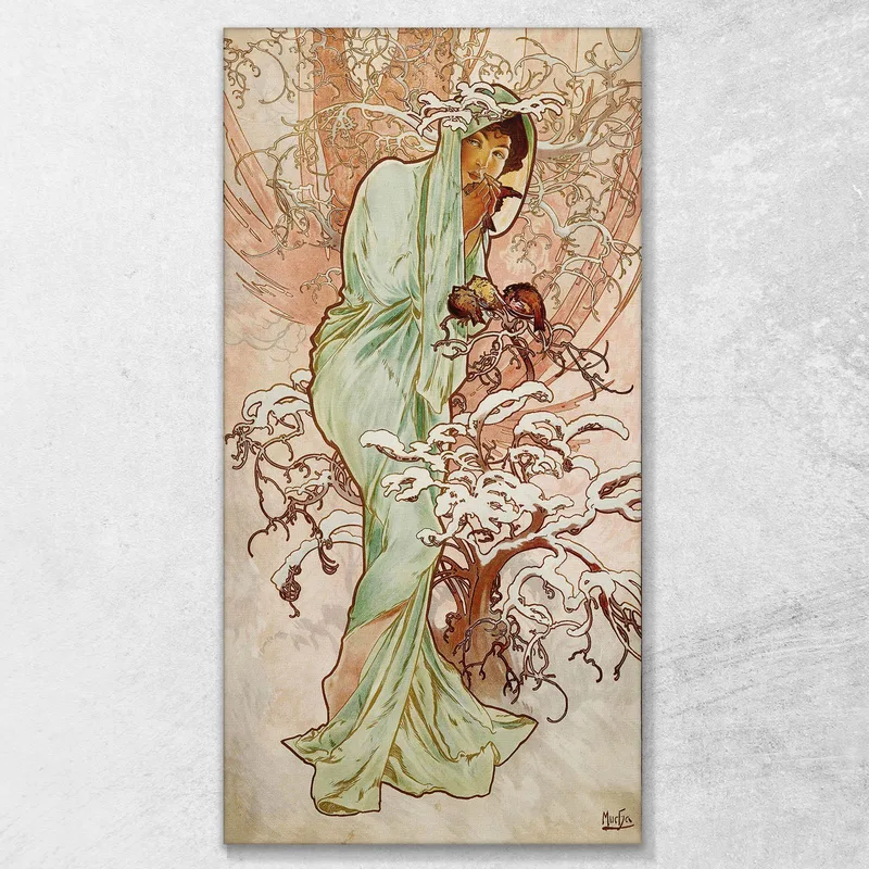 Winter-Fours-Saison Alphonse Mucha