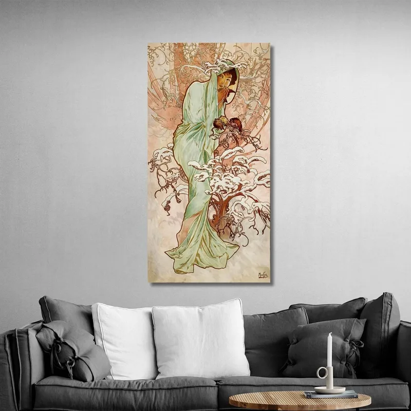 Winter-Fours-Saison Alphonse Mucha