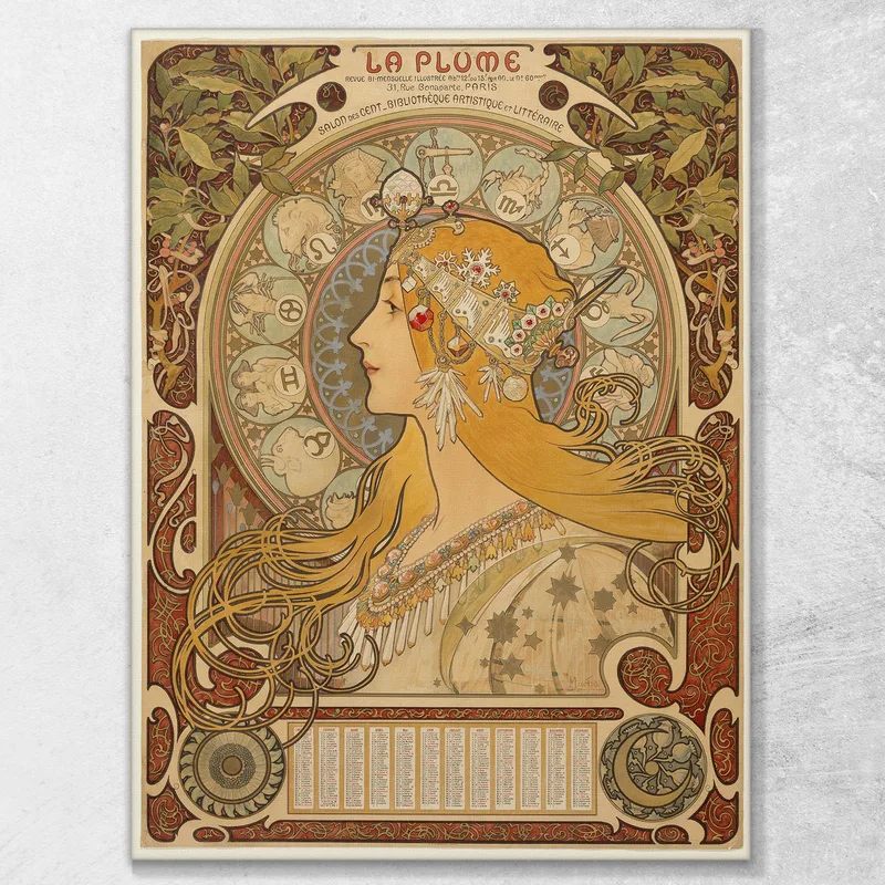 Sternzeichen Die Feder Alphonse Mucha